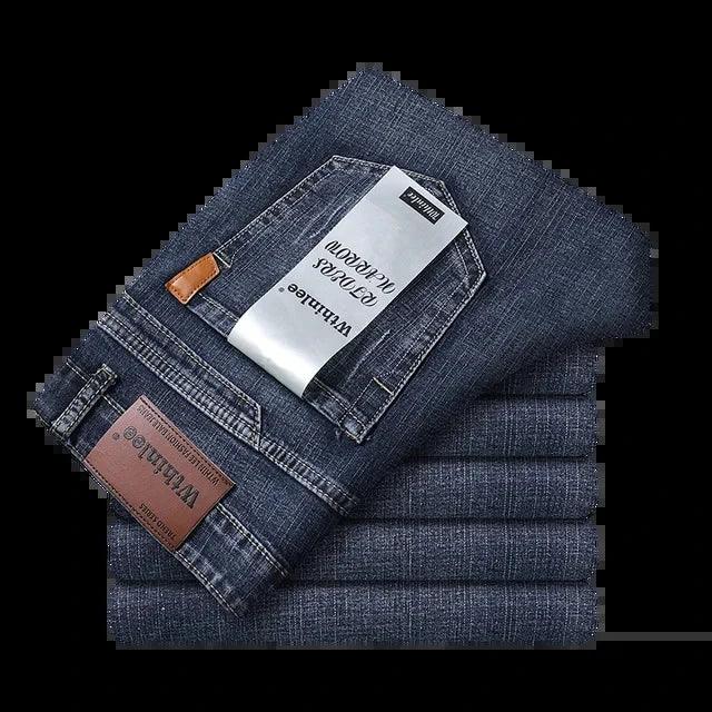 New Spring Autumn Men Classic Jeans Business Fashion Trousers