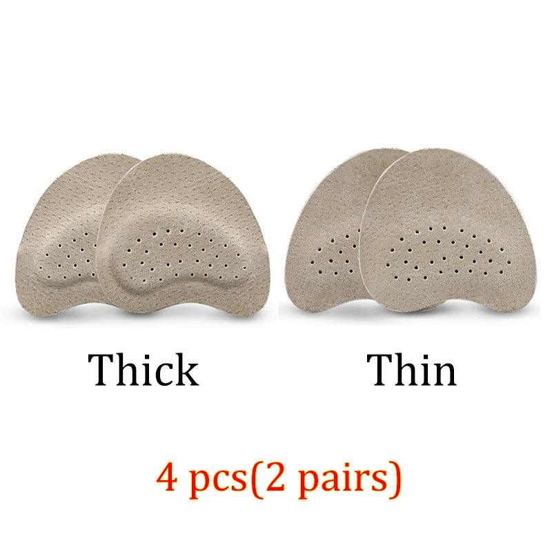 4pcs Sandals Anti-slip Stickers Leather Forefoot Pad Women High Heels Pain Relief Insert Insoles Toe Cushion Foot Care Shoes Pad