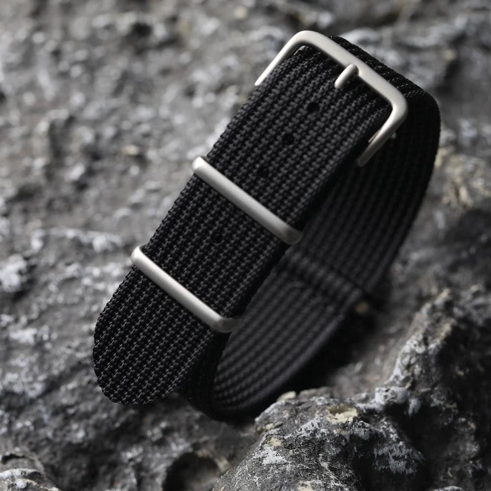 New Ribbed Nylon Watchband 18mm 20mm 22mm Military Strap
