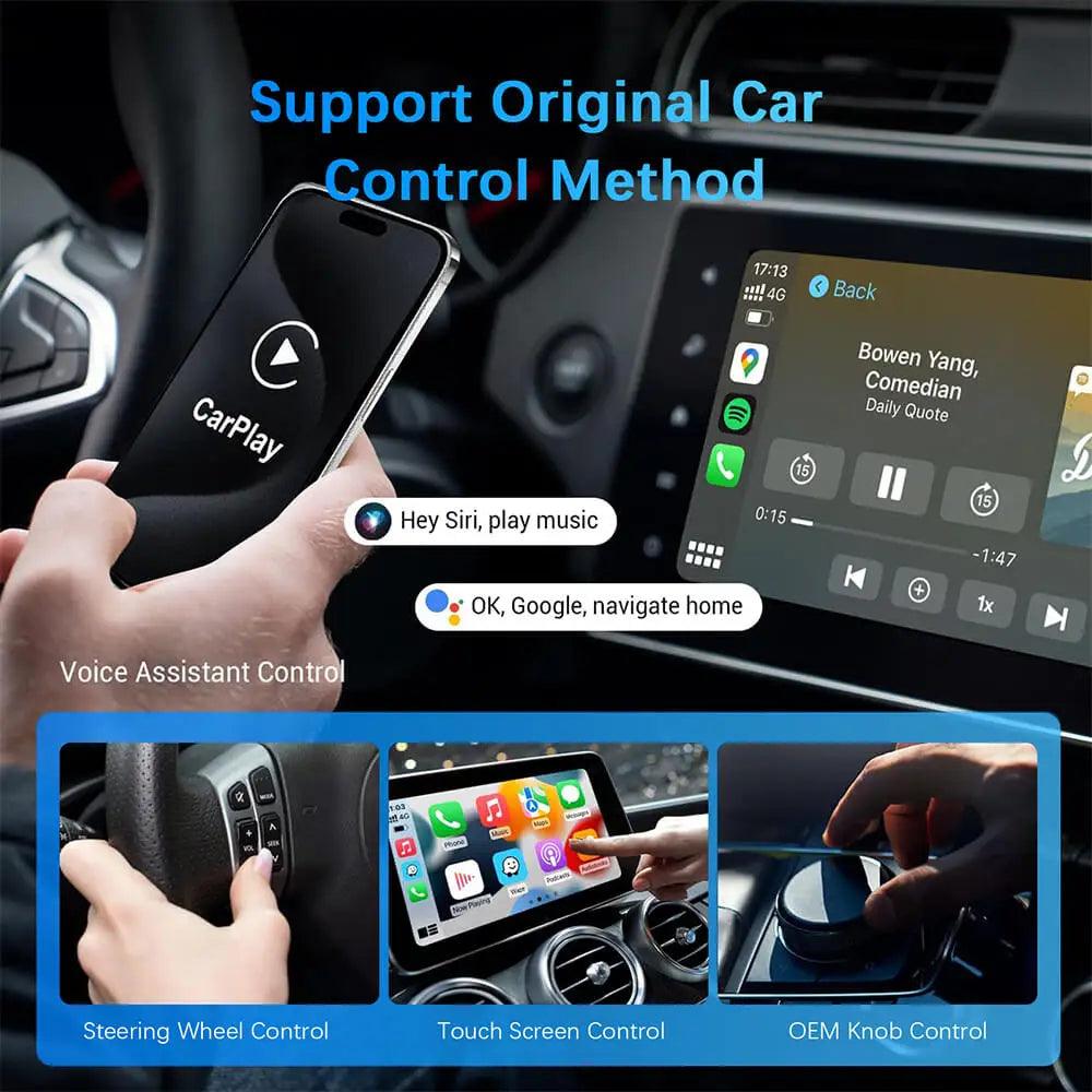 2 in 1 Wired to Wireless CarPlay Android Auto Adapter Device