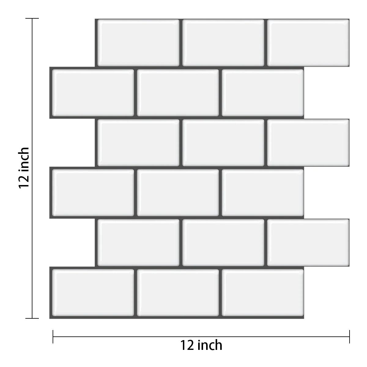 Subway Wall Stickers Peel and Stick 3D Brick Vinyl Wallpaper