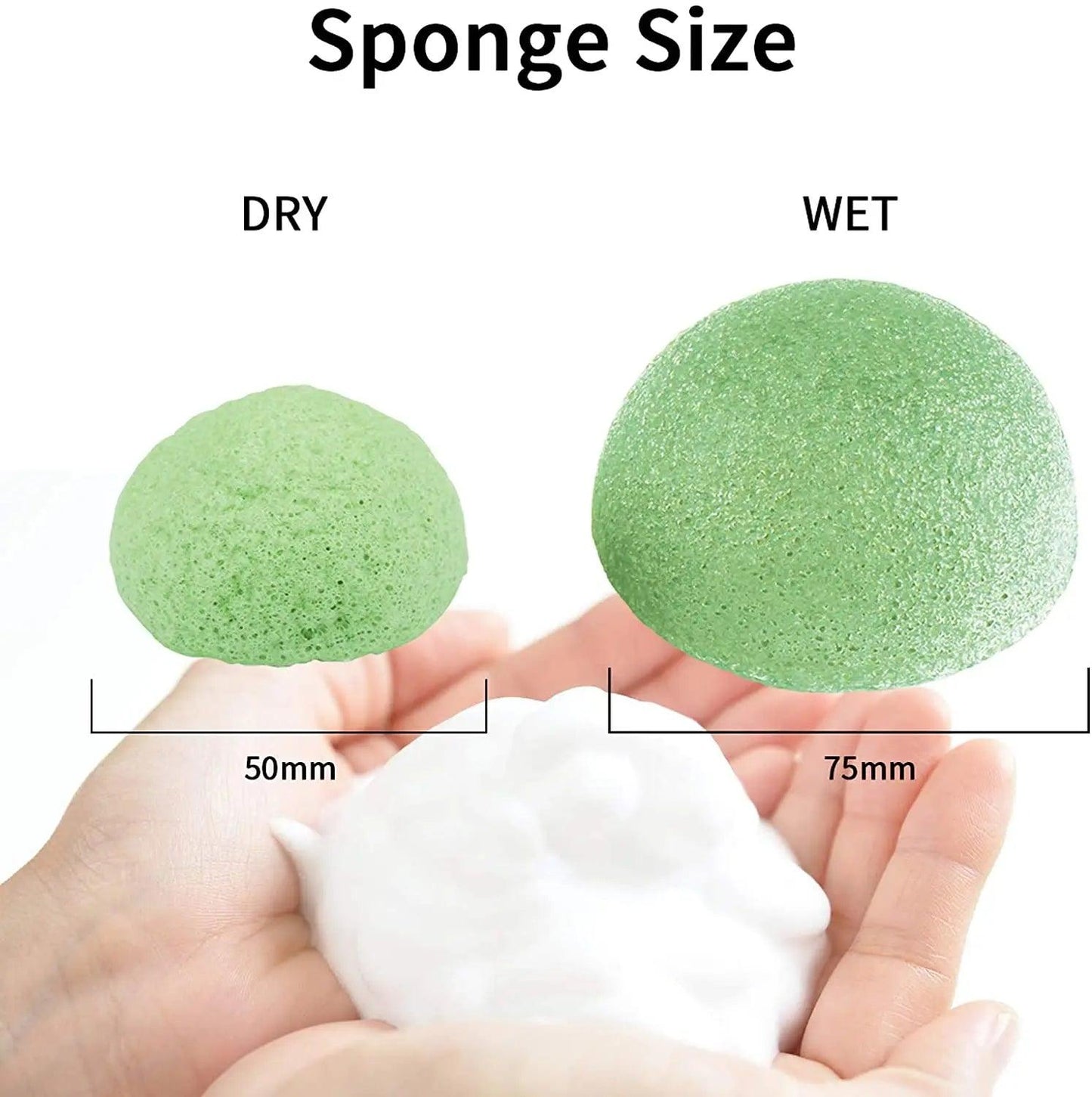 3pcs Face Exfoliation Cleaning Konjac Sponge Natural Puff