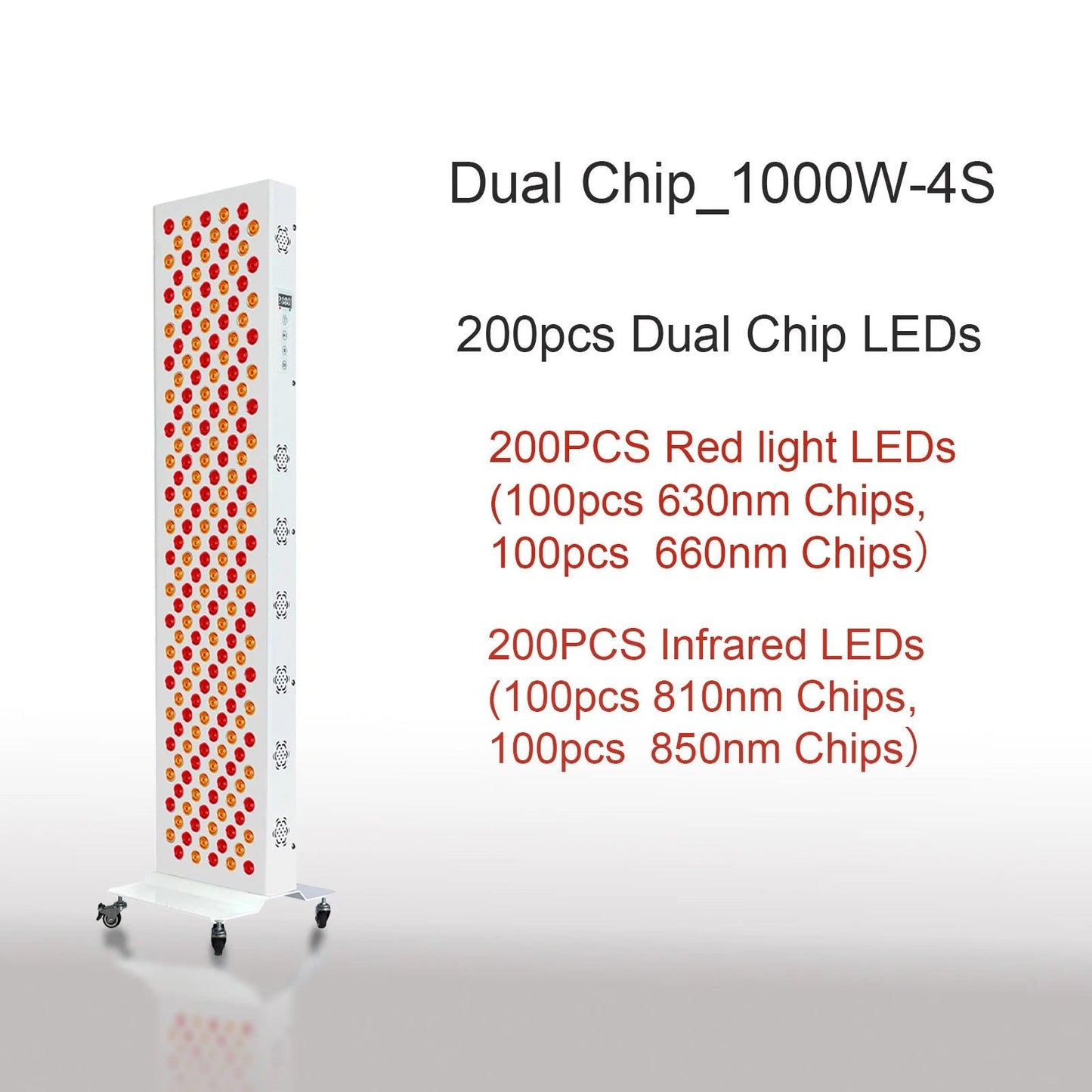 Dual Chip Red Light Therapy Panel Lamp for Face and Body