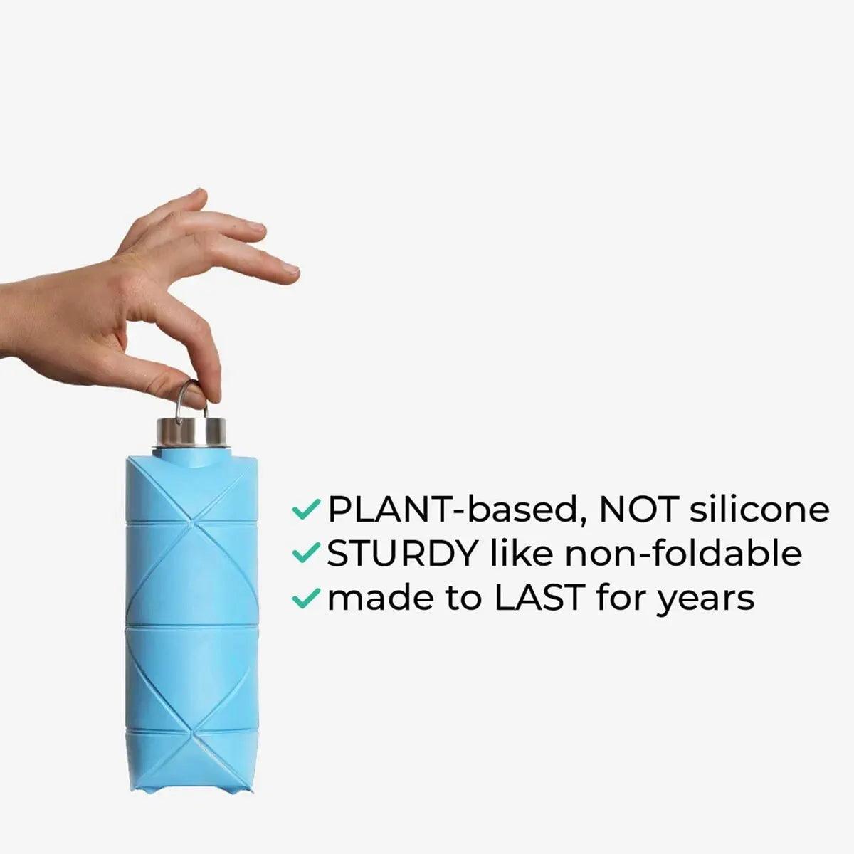 1x 750Ml Collapsible Water Bottle Leakproof Reusable Silicone