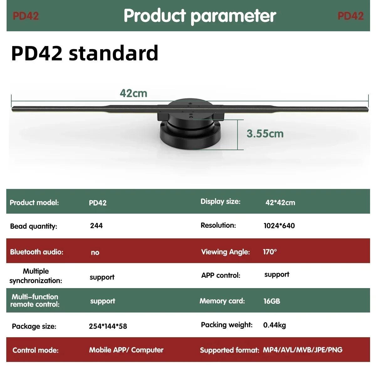 42-100CM 3D Fan Hologram Projector Wifi Display Sign