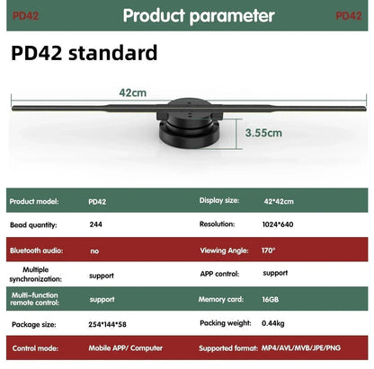 42-100CM 3D Fan Hologram Projector Wifi Display Sign