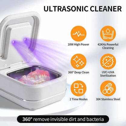 180ml Ultrasonic Cleaner UV Sterilization For Dentures