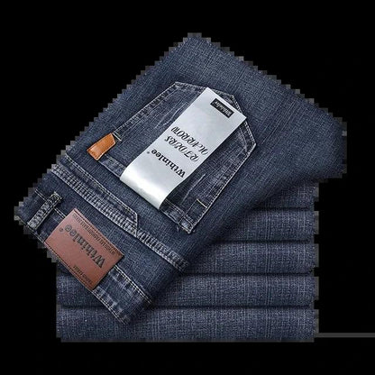 New Spring Autumn Men Classic Jeans Business Fashion Trousers