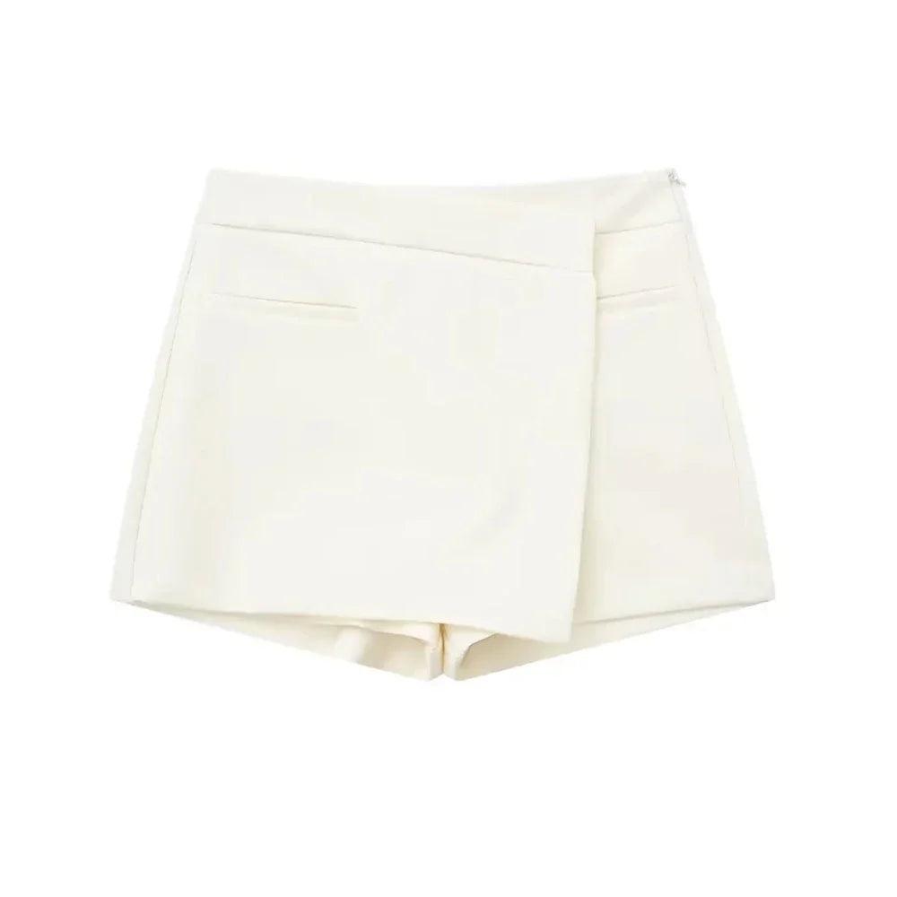 ASDS Women's Asymmetric Wrap Shorts Skirts High Waist Skort Fashion