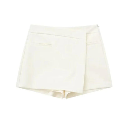 ASDS Women's Asymmetric Wrap Shorts Skirts High Waist Skort Fashion