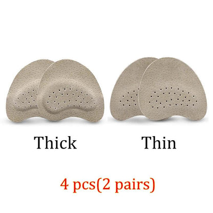 4pcs Sandals Anti-slip Stickers Leather Forefoot Pad Women High Heels Pain Relief Insert Insoles Toe Cushion Foot Care Shoes Pad