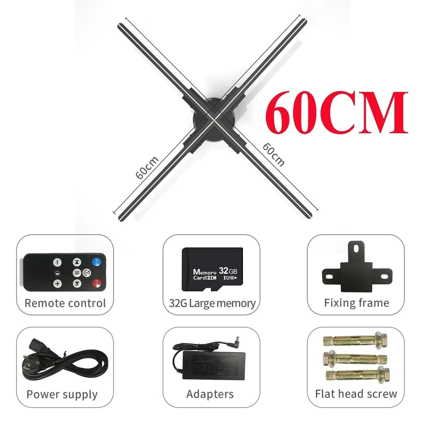 42-100CM 3D Fan Hologram Projector Wifi Display Sign