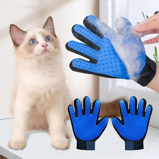 Pet Grooming Glove Cats Dogs Brush Hair Removal Deshedding