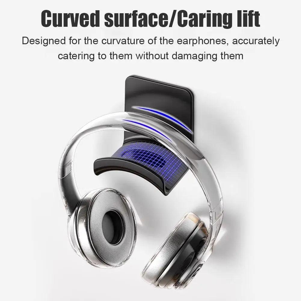 Universal Headphone Stand Adhesive Plastic Wall Mount Hanger