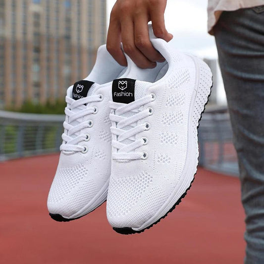 Women's Casual Flats Sports Shoes Mesh Breathable Trainers