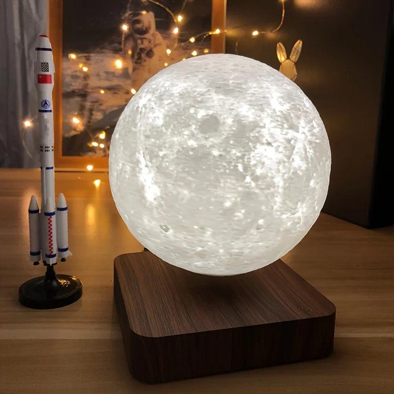 Levitating Moon Magnetic Floating Night Light LED Lamp Design