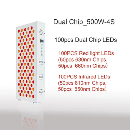 Dual Chip Red Light Therapy Panel Lamp for Face and Body