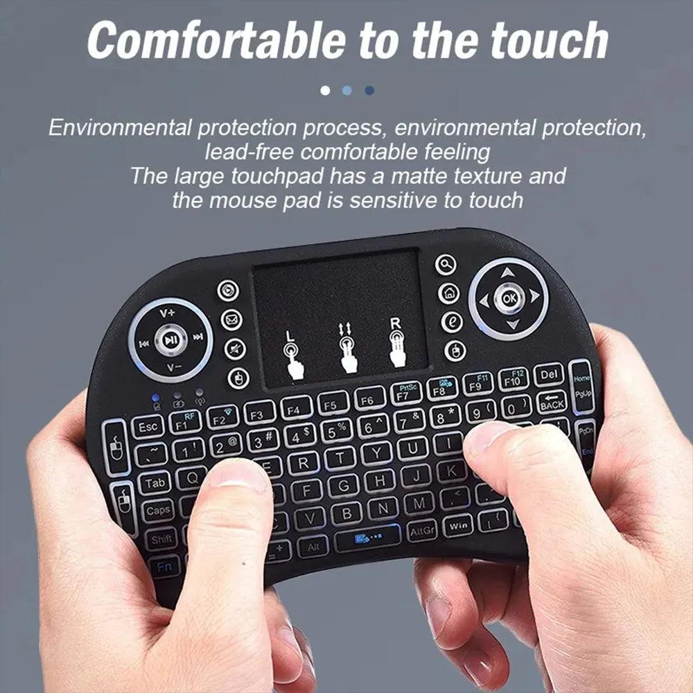 I8 Mini Wireless Keyboard 7 Color Backlit Air Mouse Remote