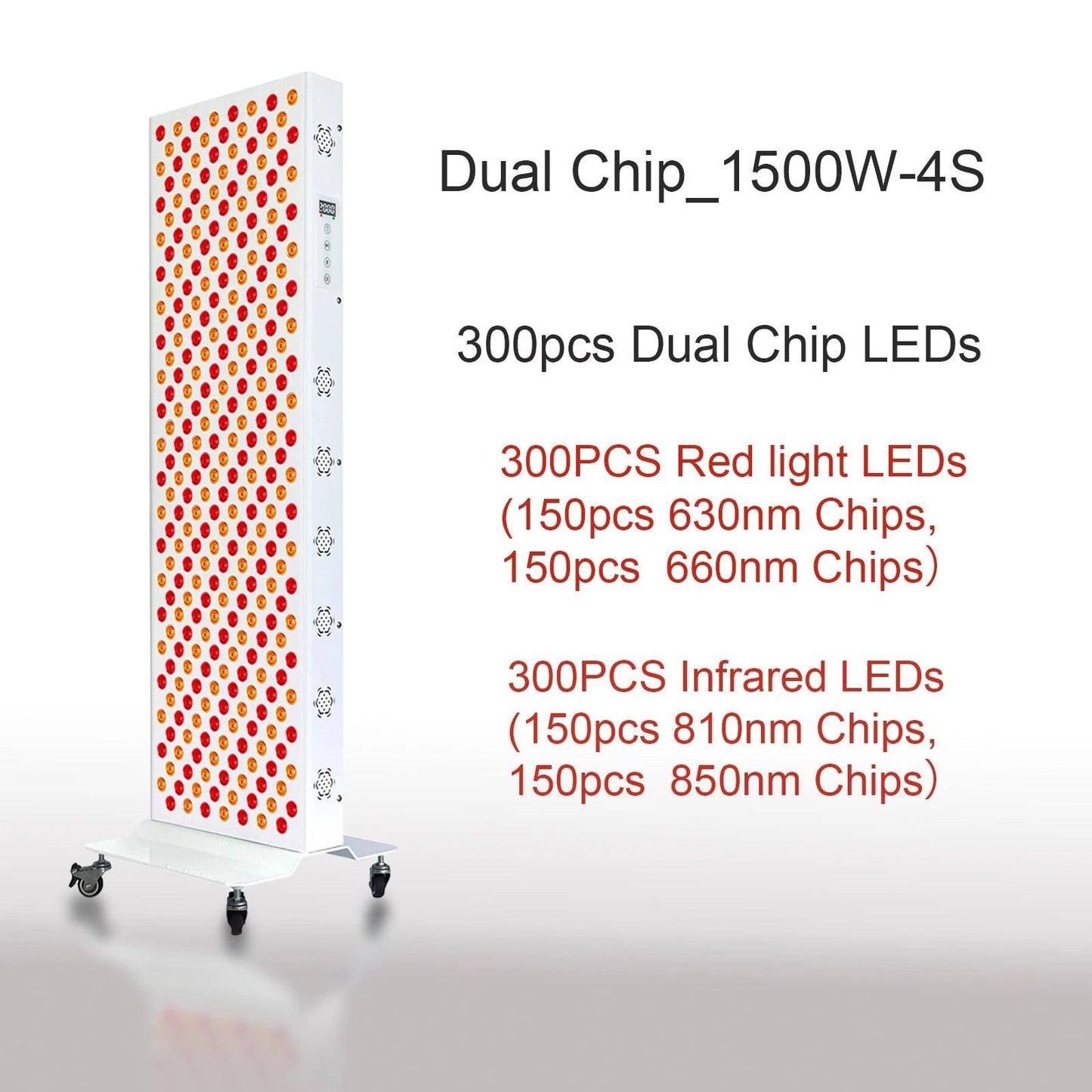 Dual Chip Red Light Therapy Panel Lamp for Face and Body