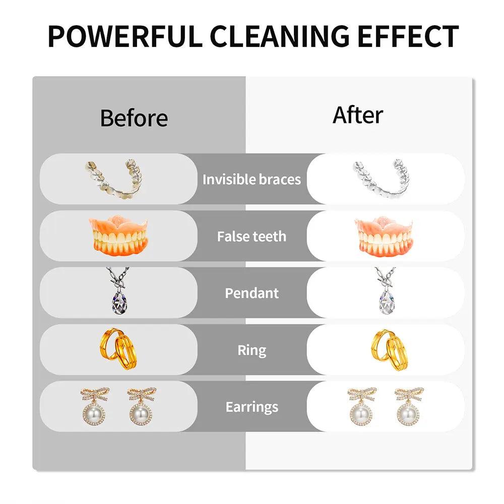 180ml Ultrasonic Cleaner UV Sterilization For Dentures