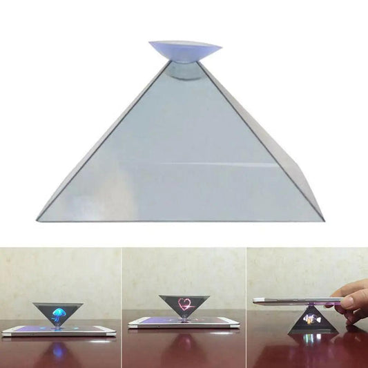 3D Holographic Mobile Phone Projector Pyramid Display Case
