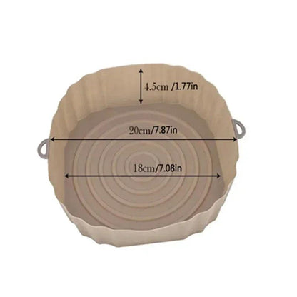 Reusable Air Fryer Silicone Pot Baking Tray Kitchen Tool