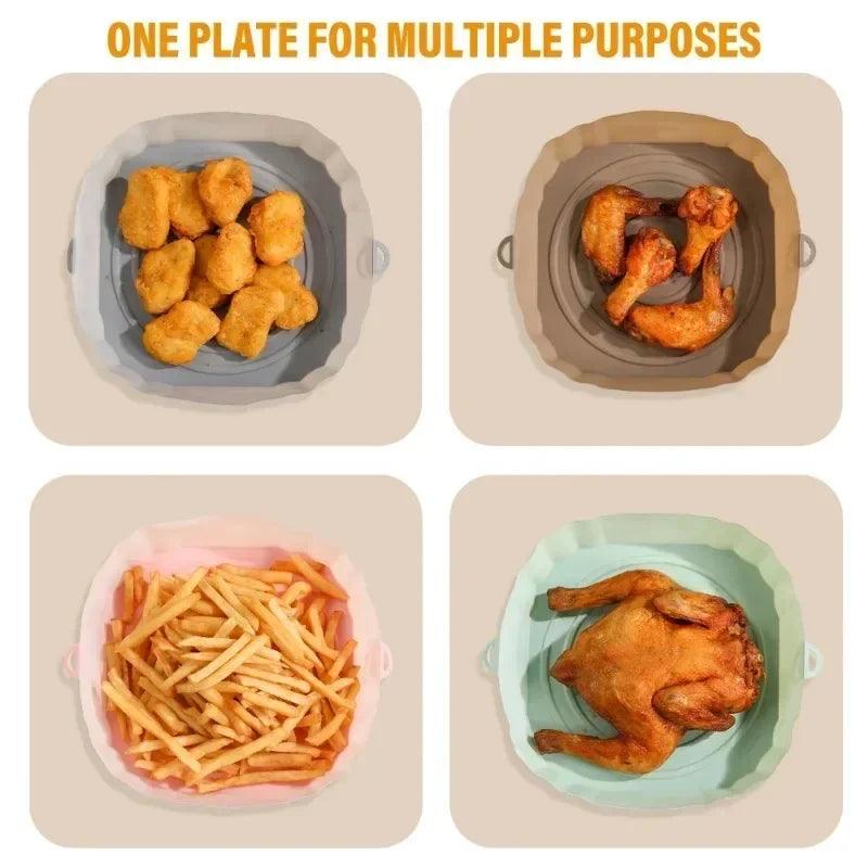 Reusable Air Fryer Silicone Pot Baking Tray Kitchen Tool