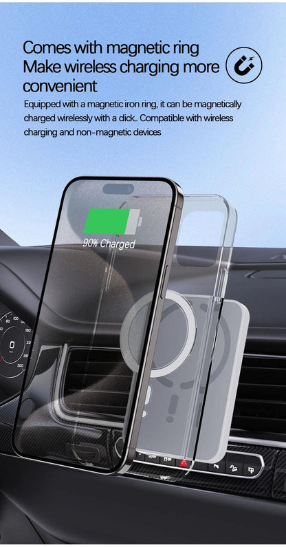 15W Magnetic Car Wireless Charger For Magsafe iPhone 12 13 14 15 Pro Max Fast Charging Air Vent Holder