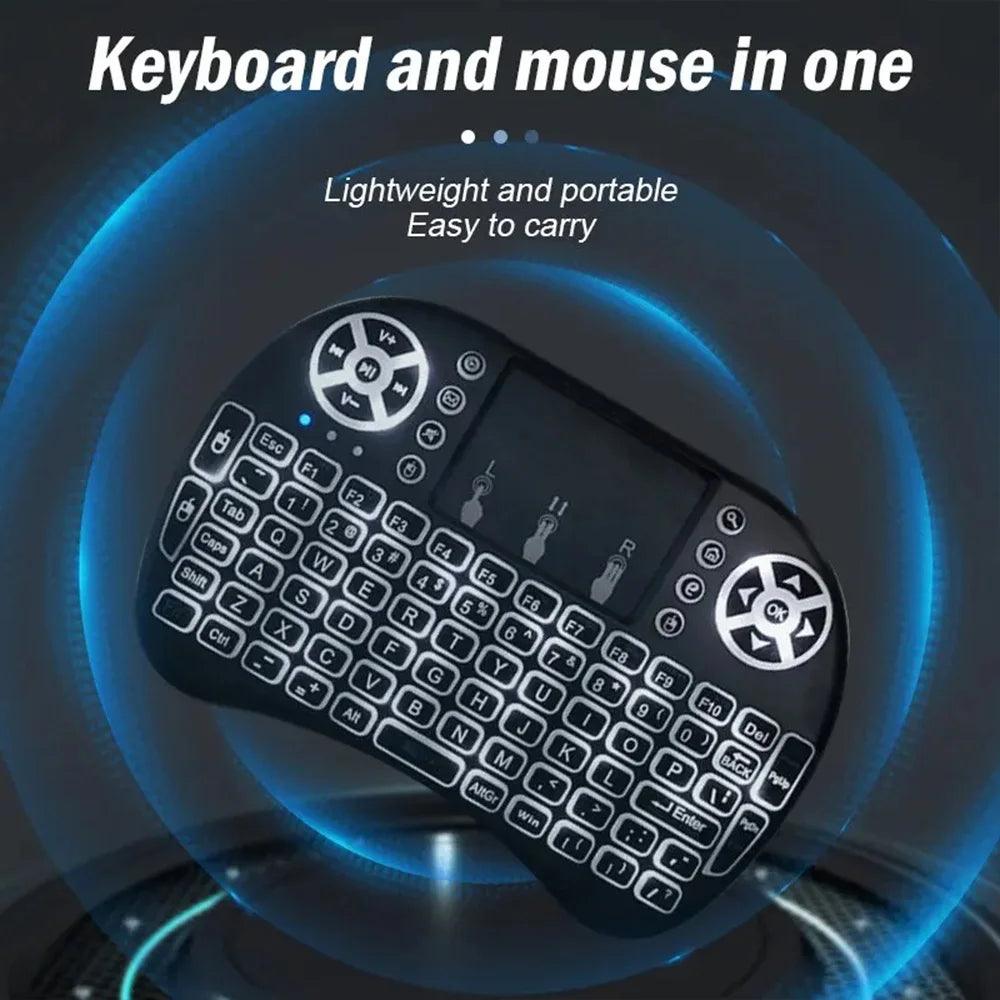 I8 Mini Wireless Keyboard 7 Color Backlit Air Mouse Remote