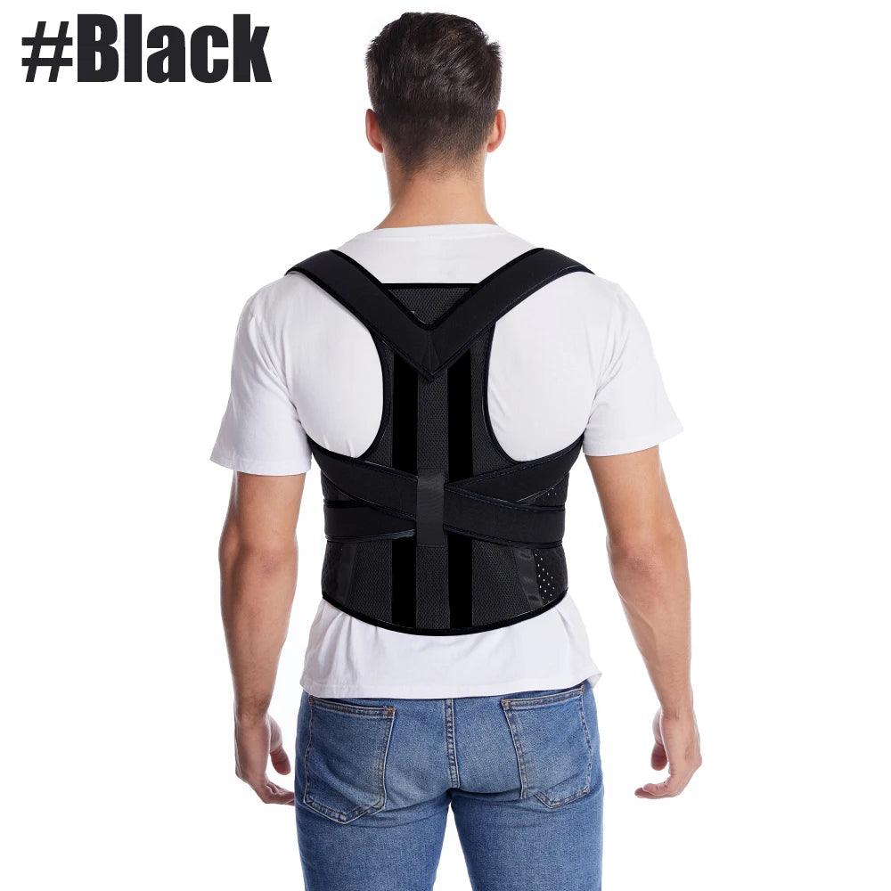 Lumbar Brace Spine Support Belt Adjustable Corset Correction Body Improve with Plate Straight Back Posture Corrector Shoulder - WildlifeStyle