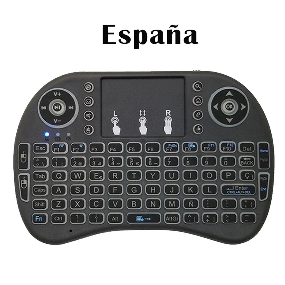 I8 Mini Wireless Keyboard 7 Color Backlit Air Mouse Remote