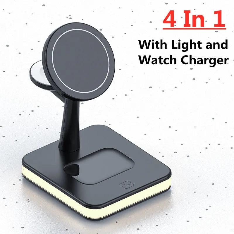 3 In 1 Magnetic Wireless Charger Stand For iPhone 15 14 13 Pro Max