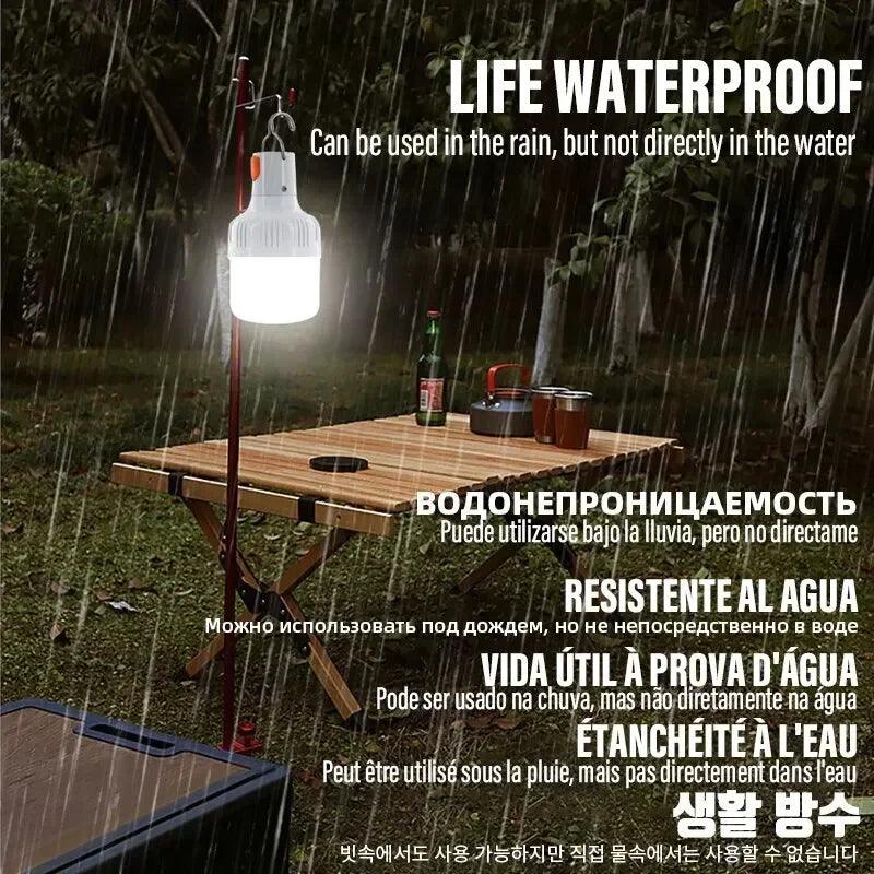 Outdoor USB Rechargeable LED Lamp Bulbs High Brightness Lantern