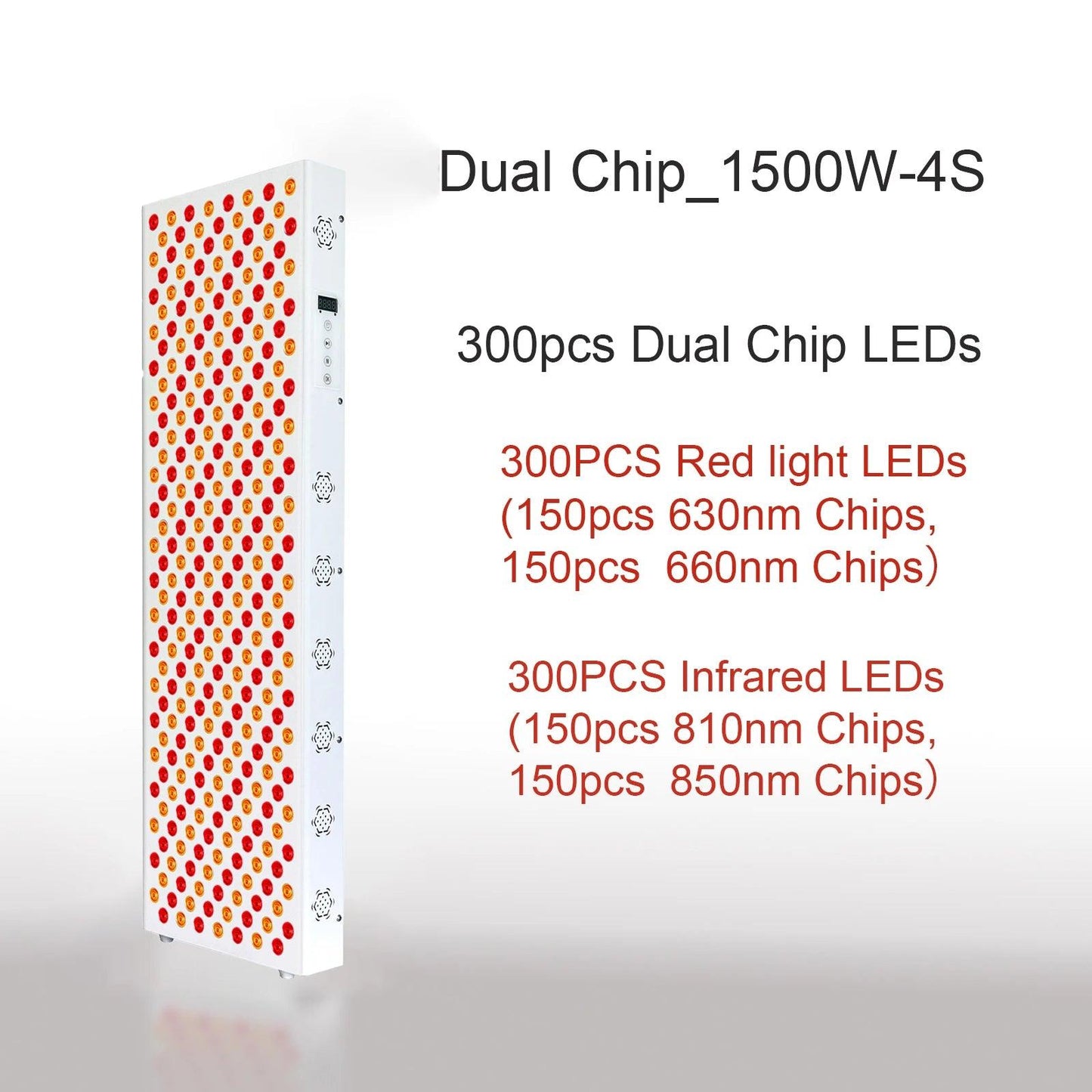 Dual Chip Red Light Therapy Panel Lamp for Face and Body