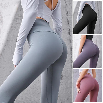 Ribbed Yoga Pants High Waisted Gym Eggings Tummy Control