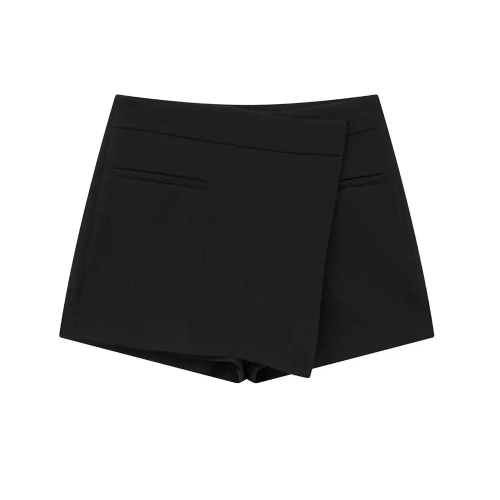 ASDS Women's Asymmetric Wrap Shorts Skirts High Waist Skort Fashion