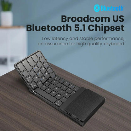 Folding Bluetooth Keyboard with Touchpad for 3 Devices