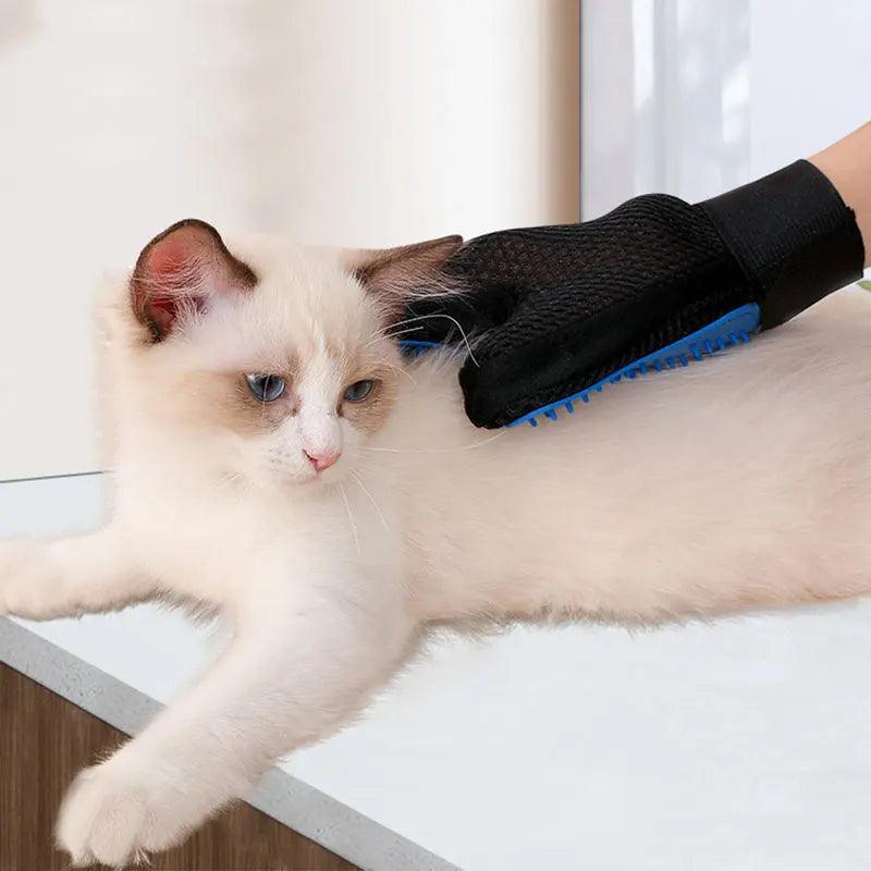 Pet Grooming Glove Cats Dogs Brush Hair Removal Deshedding