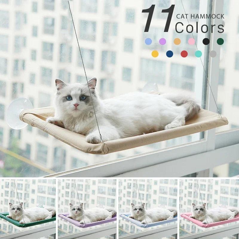 20KG Pet Cat Hammock Bed Sunny Window Seat Mount Kitten Frame