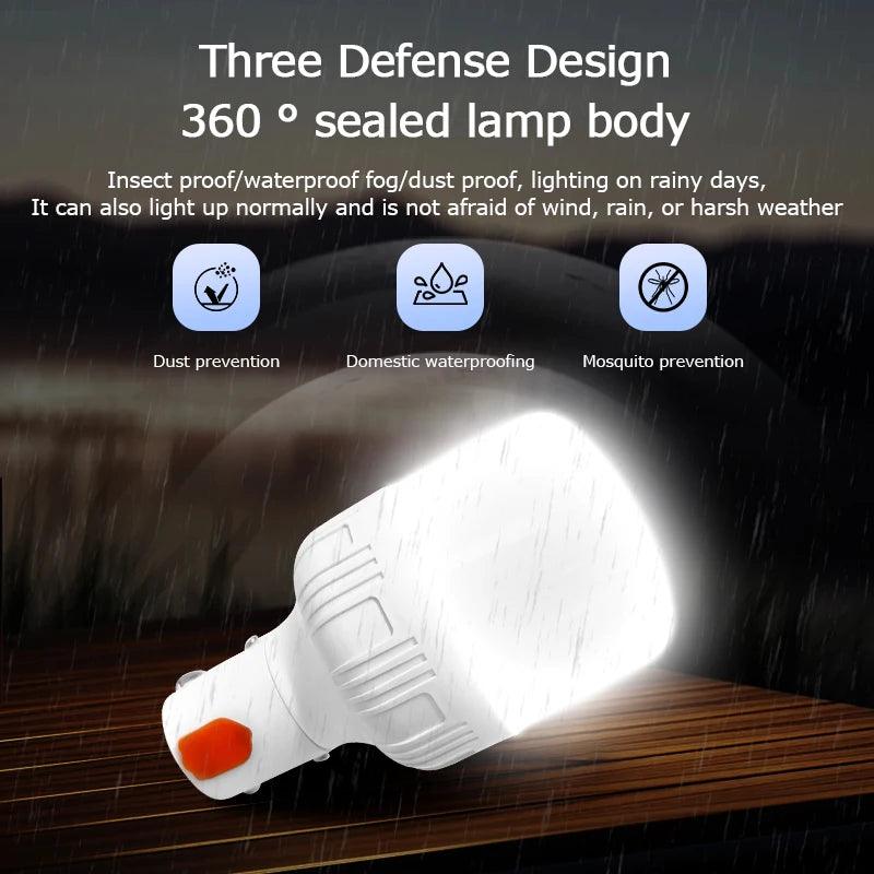 Outdoor USB Rechargeable LED Lamp Bulbs High Brightness Emergency Light