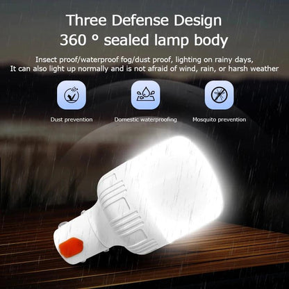 Outdoor USB Rechargeable LED Lamp Bulbs High Brightness Emergency Light