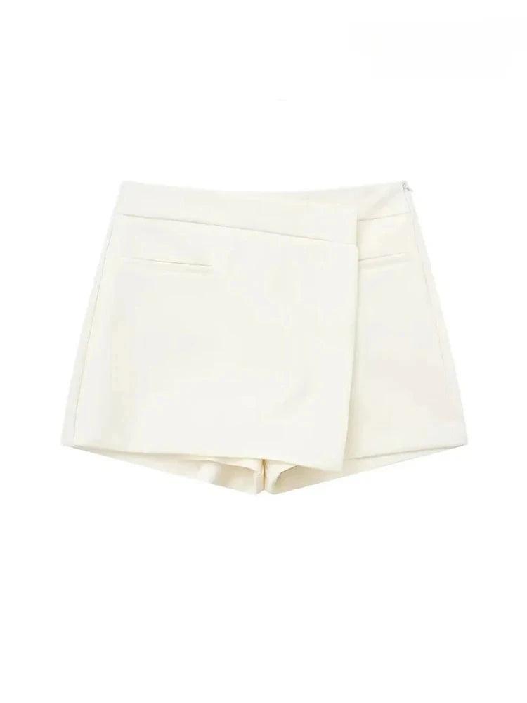 ASDS Women's Asymmetric Wrap Shorts Skirts High Waist Skort Fashion