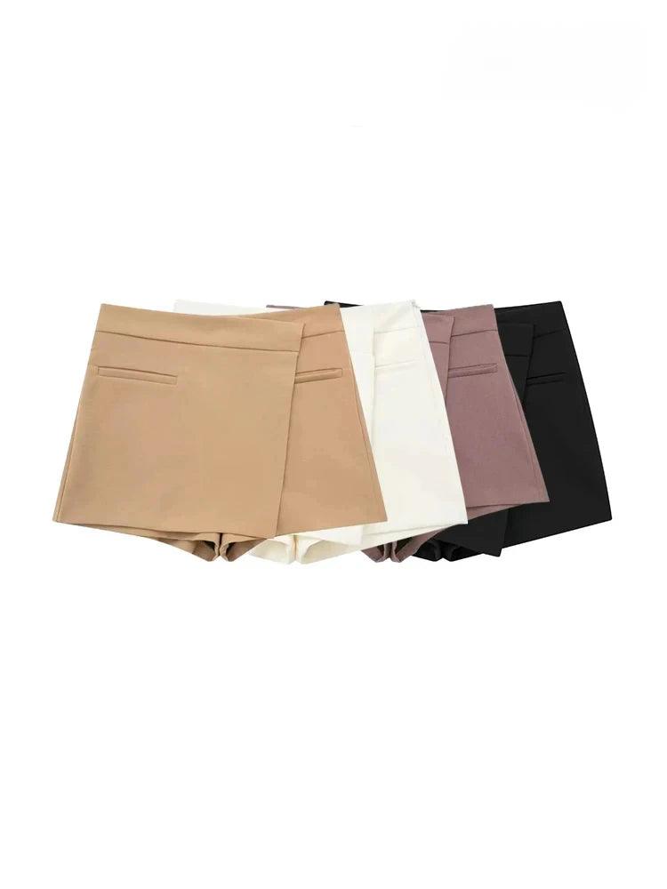 ASDS Women's Asymmetric Wrap Shorts Skirts High Waist Skort Fashion