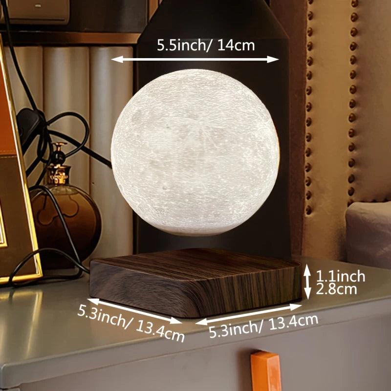 Levitating Moon Magnetic Floating Night Light LED Lamp Design