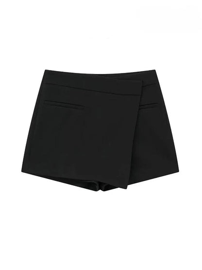 ASDS Women's Asymmetric Wrap Shorts Skirts High Waist Skort Fashion