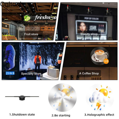 42-100CM 3D Fan Hologram Projector Wifi Display Sign