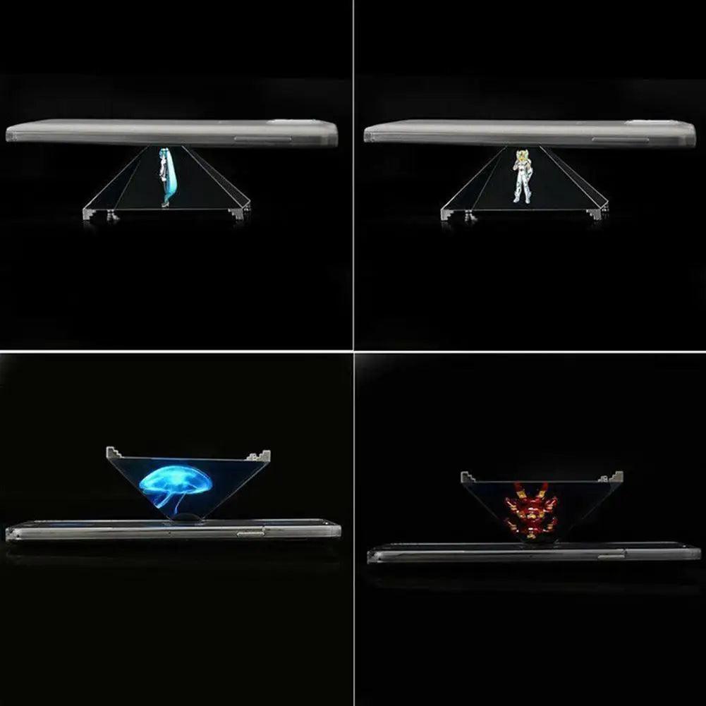 3D Holographic Mobile Phone Projector Pyramid Display Case