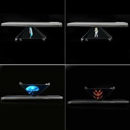 3D Holographic Mobile Phone Projector Pyramid Display Case