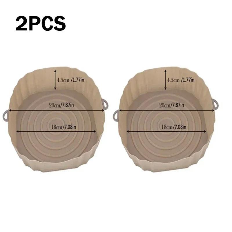 Reusable Air Fryer Silicone Pot Baking Tray Kitchen Tool