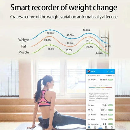 Smart Body Fat Scale Wireless LED Digital Bathroom Weight Scale